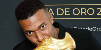 Mbappe Raih Sepatu Emas Eropa 2025
