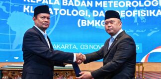 Menhub Dudy Lantik Teuku Faisal Fathani jadi Kepala BMKG