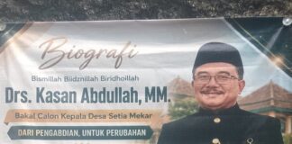 Drs. H. Kasan Abdullah, MM Sosok Penantang Kuat Petahana di Pilkades Setiamekar